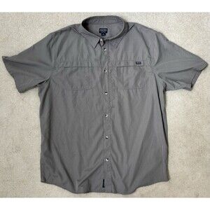 Smith's Workwear Ripstop Hiking Shirt Button Gray MENS SIZE 2XL